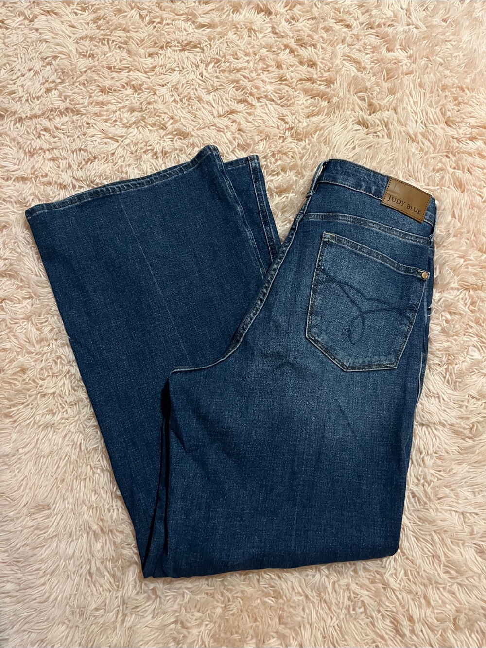 Judy Blue Dark Blue Retro Wide Leg Jeans